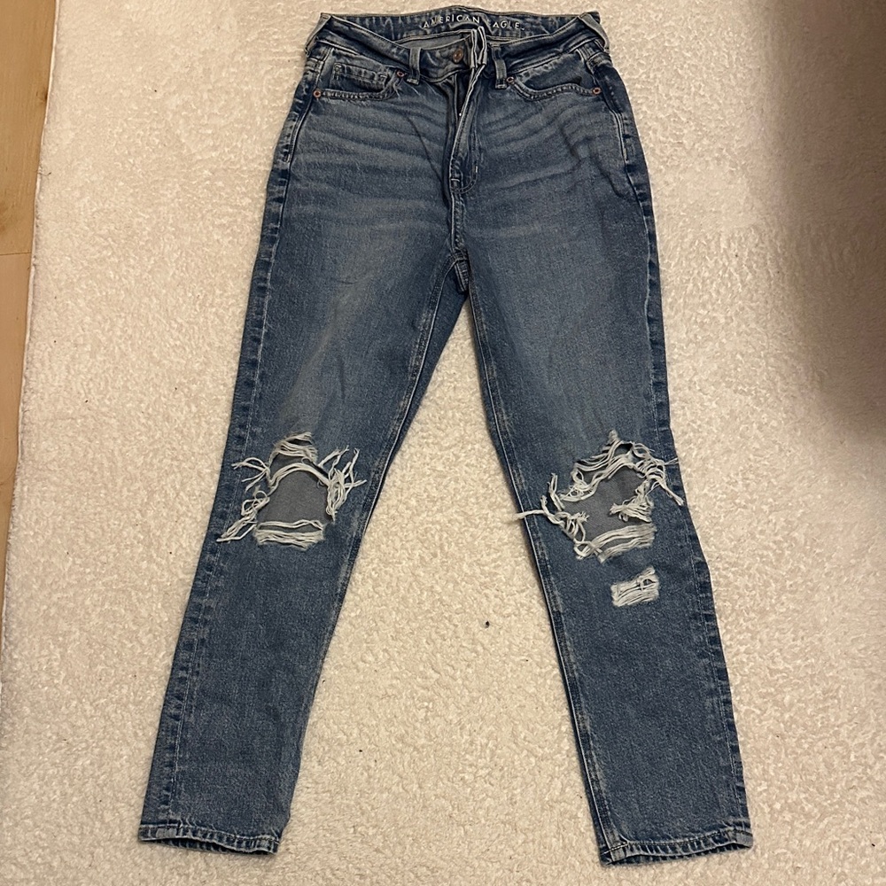 American Eagle Outfitters Light Blue Distressed Jeans
